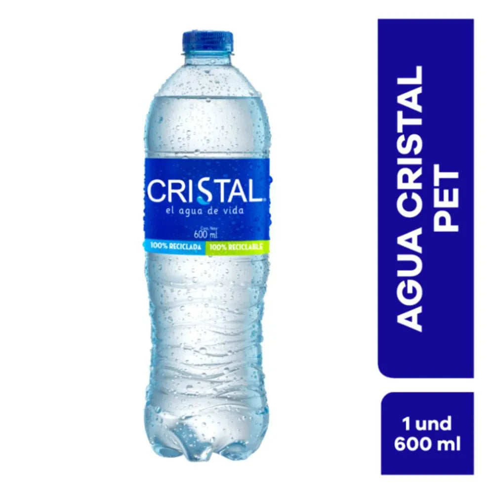 Agua Cristal 600ml X 24 Unid